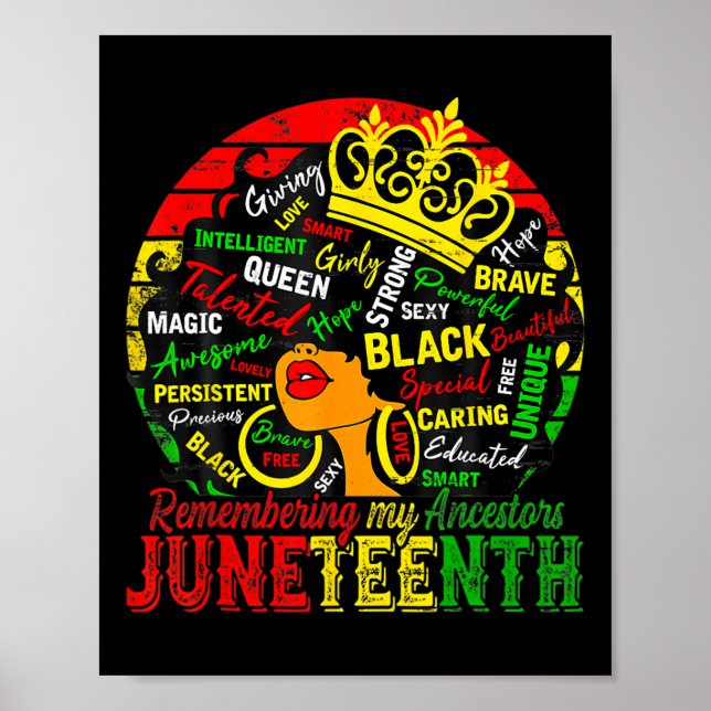 Erinnern an Juneteenth Celebrate Blac Poster (Vorne)