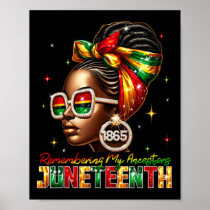 Erinnern an meine Vorfahren Juneteenth Afrikanisch Poster