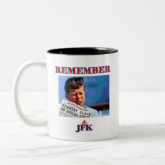 ERINNERN JFK ZWEIFARBIGE TASSE (Links)