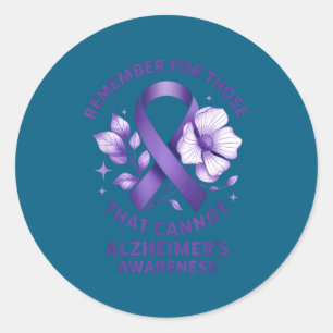 Erinnern kann man nicht Alzheimer-Bewusstseinszita Runder Aufkleber