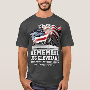 ERINNERN SIE AN USSCL55 Cruiser Navy Veteranen T-Shirt