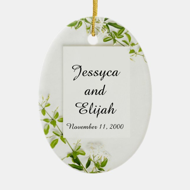 Erinnern Sie Keramik/Oval Ornament Weddin Gefallen (Vorne)