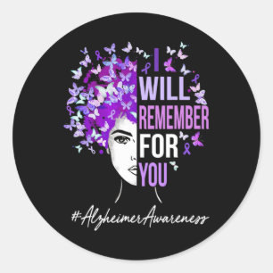 Erinnern Sie sich an Alzheimerheimer Awareness Bu Runder Aufkleber