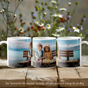 Erinnern Sie sich an Beautiful Photo Template Text Kaffeetasse