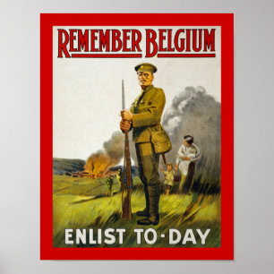 Erinnern Sie sich an Belgien (Leinwand) Poster