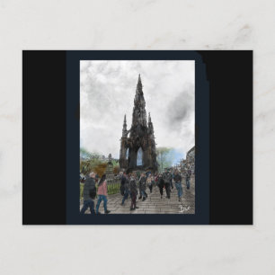 Erinnern Sie sich an das Denkmal der Schotten Edin Postkarte