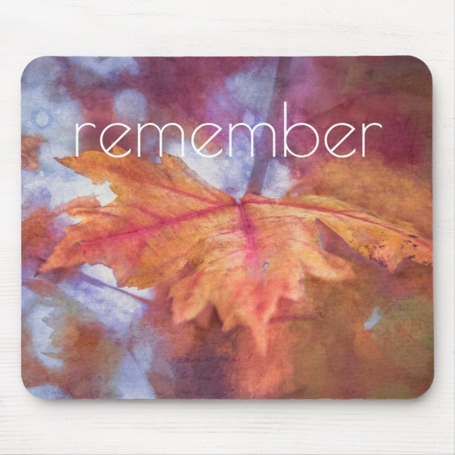 Erinnern Sie sich an das Foto Herbst-Ahornblätteru Mousepad (Vorne)