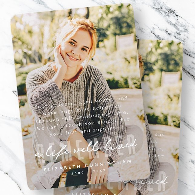 Erinnern Sie sich an das moderne, einfache und ele Dankeskarte (Von Creator hochgeladen)