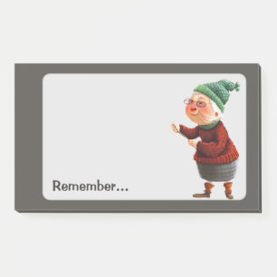 Erinnern Sie sich an den Spaß Old Lady Task Keeper Post-it Klebezettel