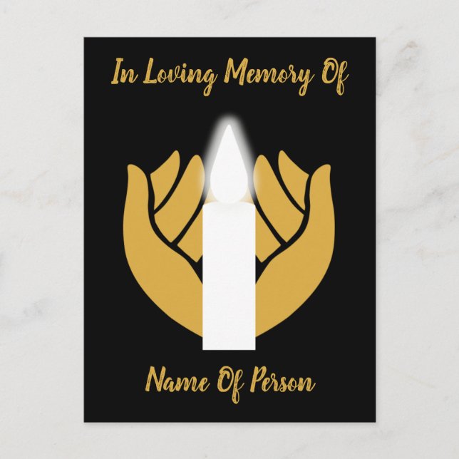 Erinnern Sie sich an einen geliebten Totenjubiläum Postkarte (Vorderseite)