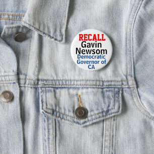 Erinnern Sie sich an Gavin Newsom CA Demokrat Gov. Button