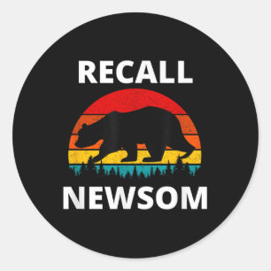 Erinnern Sie sich an Gavin Newsom, Gouverneur von Runder Aufkleber