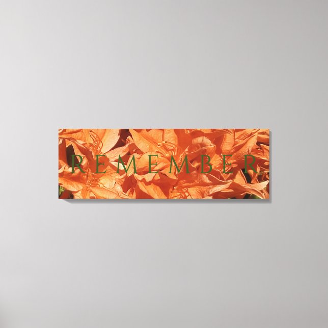 Erinnern Sie sich an gekreppte Canvas Print Leinwanddruck (Vorderseite)