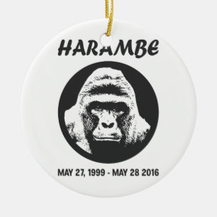 Erinnern Sie sich an Harambe Keramikornament