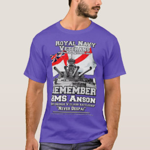 ERINNERN SIE sich an HMS ANSON British Battleship T-Shirt