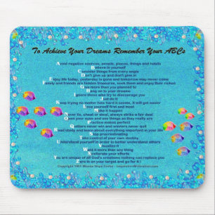 "… Erinnern Sie sich an Ihr ABCs" Unterwassersze Mousepad