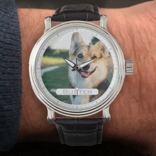 Erinnern Sie sich an Ihr Haustier mit Foto auf ein Armbanduhr