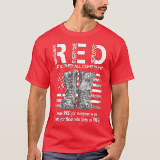 Erinnern Sie sich an jeden Veteran verwendet RED F T-Shirt