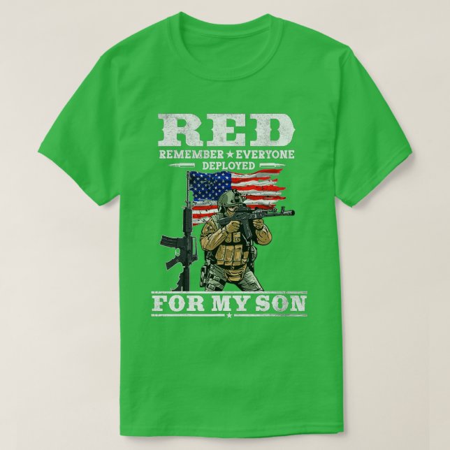 Erinnern Sie sich an jeden Veteran verwendet RED F T-Shirt (Design vorne)