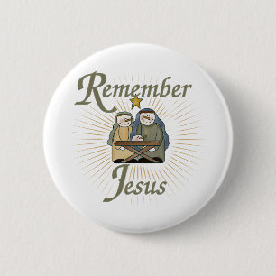 Erinnern Sie sich an Jesus Button