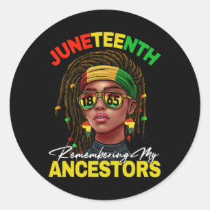 Erinnern Sie sich an meine Vorfahren, Afrikanisch- Runder Aufkleber
