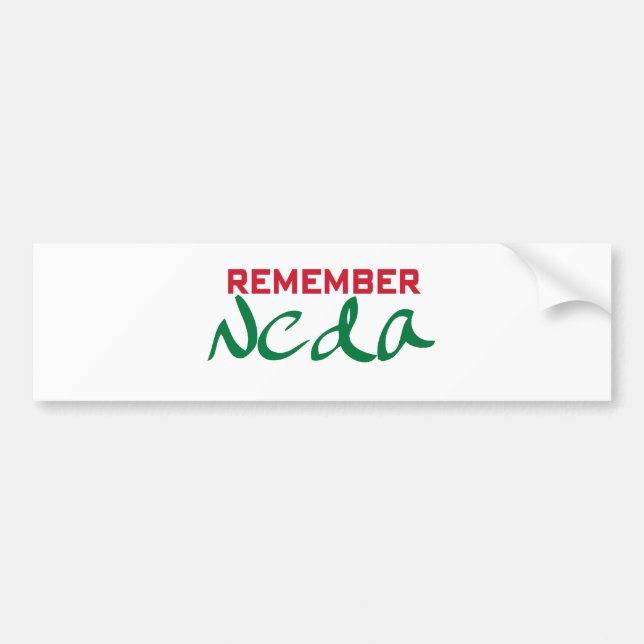 Erinnern Sie sich an NEDA (den Iran) Autoaufkleber (Vorne)