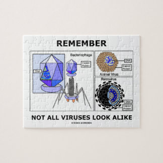 Erinnern Sie sich an nicht alle Virus-identische Puzzle