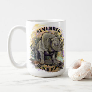 Erinnern Sie sich an schwarzes Nashorn Kaffeetasse