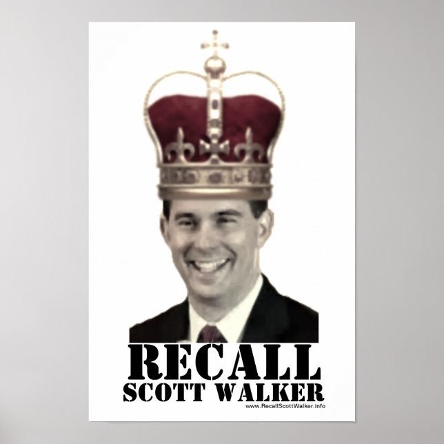 Erinnern Sie sich an Scott Walker Protest Poster (Vorne)