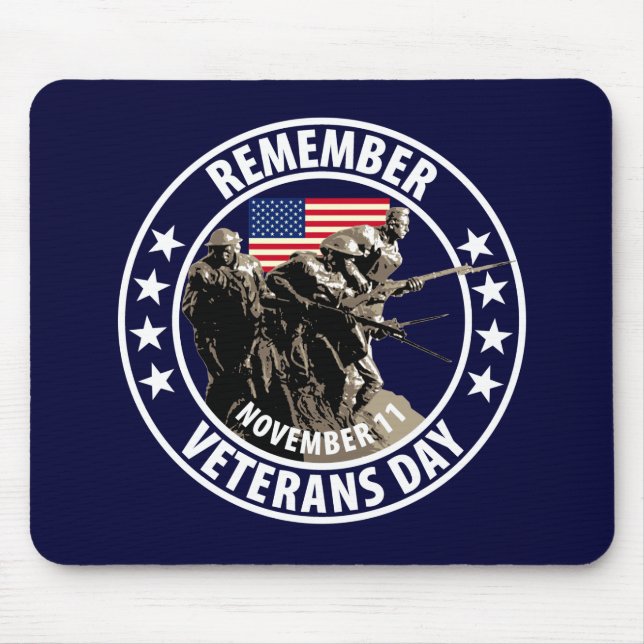 Erinnern Sie sich an Veteranen-Tag Mousepad (Vorne)