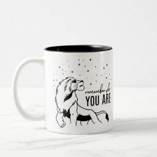 Erinnern Sie sich, an wem Sie sind - Löwe-König Zweifarbige Tasse