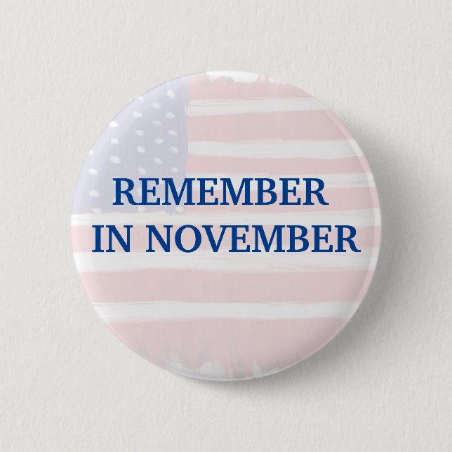 Erinnern Sie sich im November Button (Vorderseite)