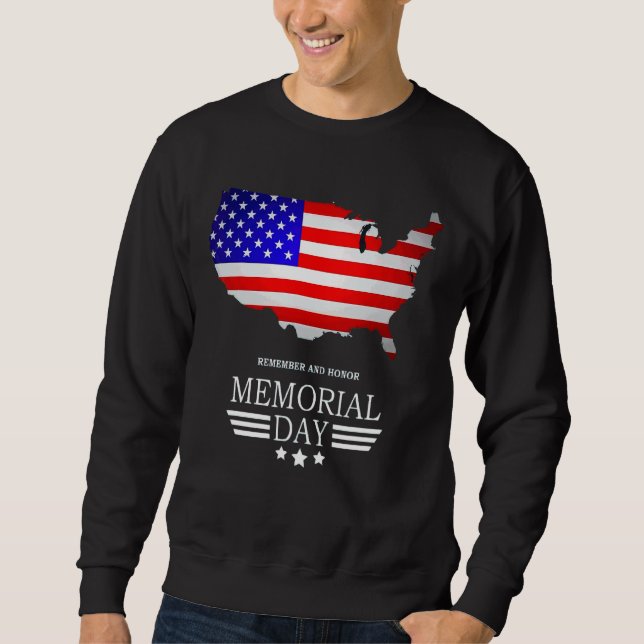 Erinnern Sie sich und Ehre Gedenktag amerikanische Sweatshirt (Vorderseite)