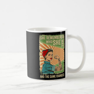 Erinnern Sie sich, wer sie war, und das Spiel ände Kaffeetasse