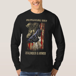 Erinnern und Ehre Veteranen Tag Patriotische Ameri T-Shirt