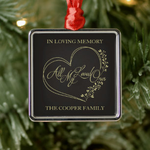 Erinnerndes Zitat von allen, die ich liebe, in Gol Ornament Aus Metall