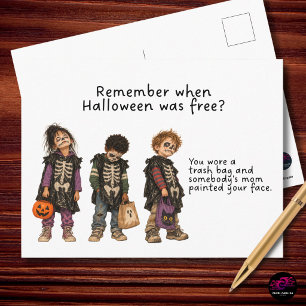 Erinnert euch, als Halloween noch kostenlos war Sk Feiertagspostkarte