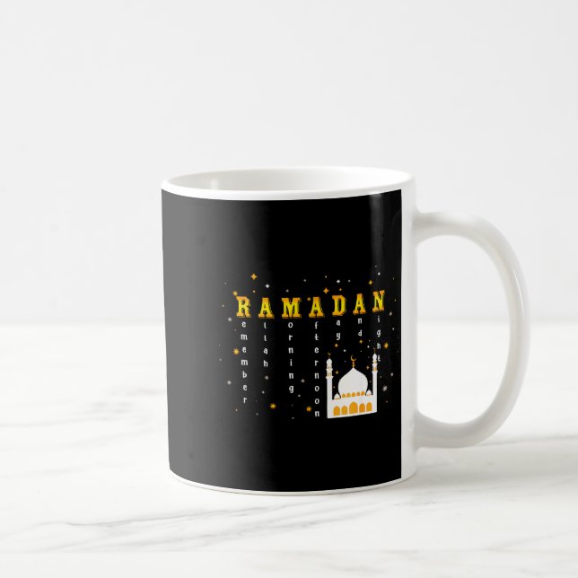 Erinnert euch an Allah Ramadan Mubarak Kareem  Kaffeetasse (Rechts)