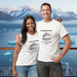 Erinnerung 1. Hochzeitsjubiläum Alaska Kreuzfahrt T-Shirt