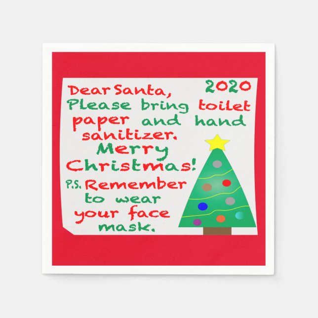 Erinnerung 2020 Weihnachten Napkins Serviette (Vorderseite)
