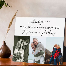 Erinnerung 3 Foto Collage White Custom Fotoplatte