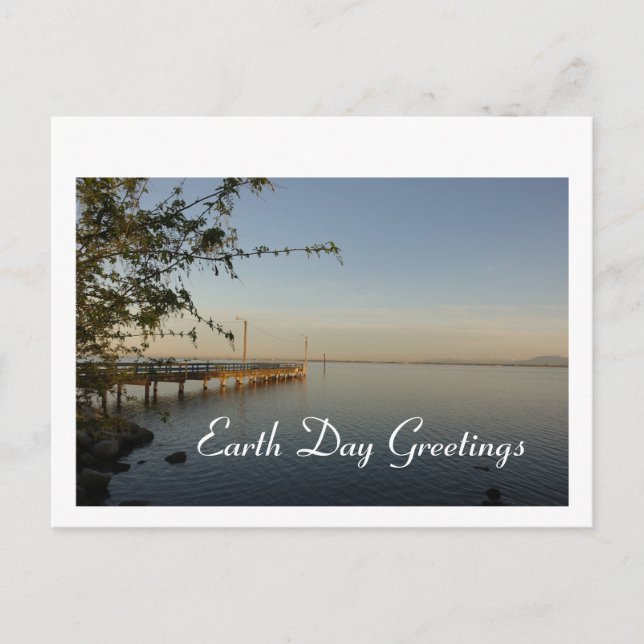 Erinnerung am Strand und am See Earth Day Postkarte (Vorderseite)