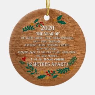 Erinnerung an 2020 Weihnachtskuchen Keramik Ornament
