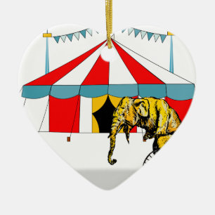 Erinnerung an Circus Elefanten Keramik Ornament