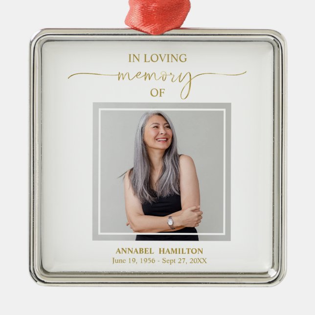 Erinnerung an das Kalligraphische Foto Ornament Aus Metall (Vorne)