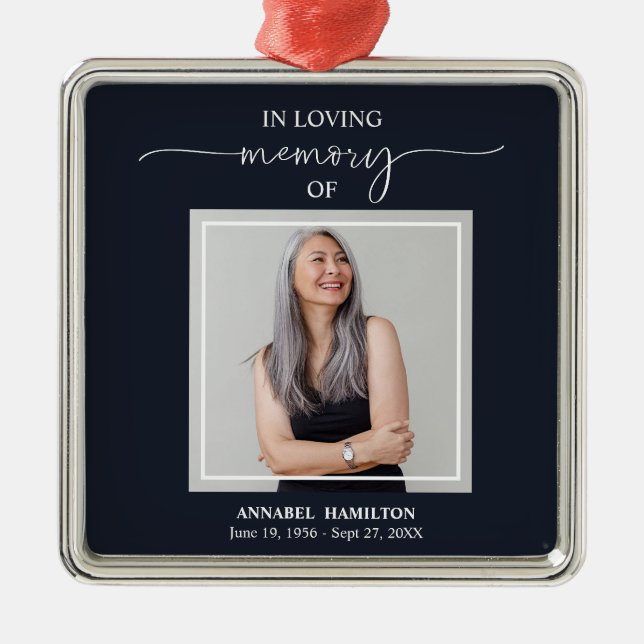 Erinnerung an das Kalligraphische Foto Ornament Aus Metall (Vorne)