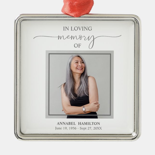 Erinnerung an das Kalligraphische Foto Ornament Aus Metall (Vorne)