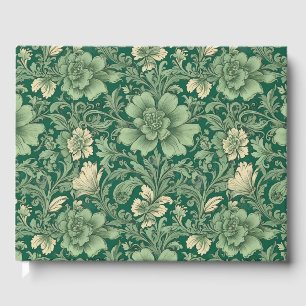 Erinnerung an das Vintage Muster des Sage Green Gästebuch