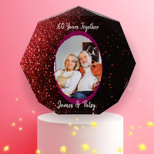 Erinnerung an den 60. Diamantenen Hochzeitstag der Fotoblock
