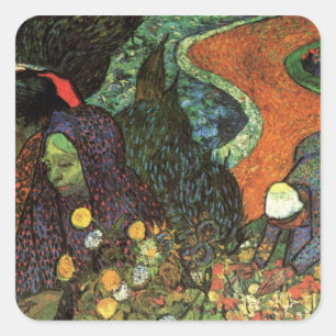 Erinnerung an den Garten in Etten von Vincent van  Quadratischer Aufkleber